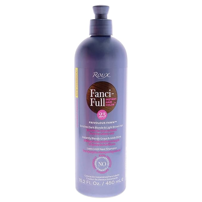 Roux, Fanci-Full Instant Hair Color Rinse, 23 Frivolous Fawn ,Temporarily Evens Tones, Blends Away Gray, 15.2 Oz