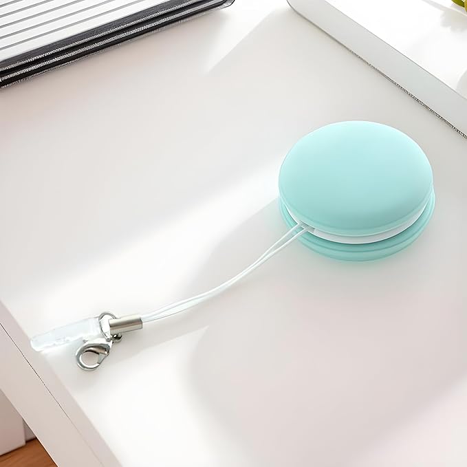 Electronic Screen Cleaner - Glass Cleaning Pendant Ball, Microfiber Wipe Accessory, Portable Non-Scratch System, Fingerprint Smudge Removal, Smartphone Tablet TV Monitor, Small Blue