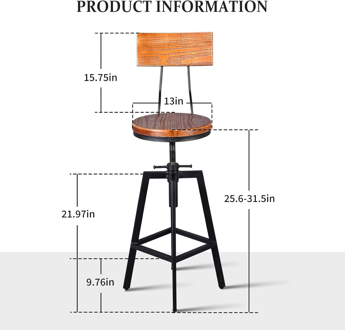 5 Pieces Industrial Dining Table Set Rustic Rectangular High Pub Table with Chairs Farmhouse Meeting Computer Desk and Stools for Office