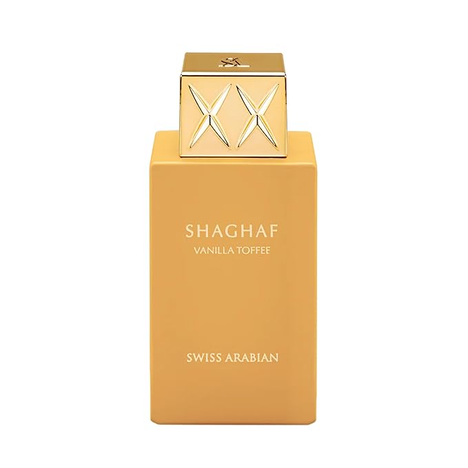 Swiss Arabian Shaghaf Vanilla Toffee - Arabian Perfume for Men and Women - Unisex Eau de Parfum - Dubai Long Lasting Perfume - Travel Size - 2.5 oz