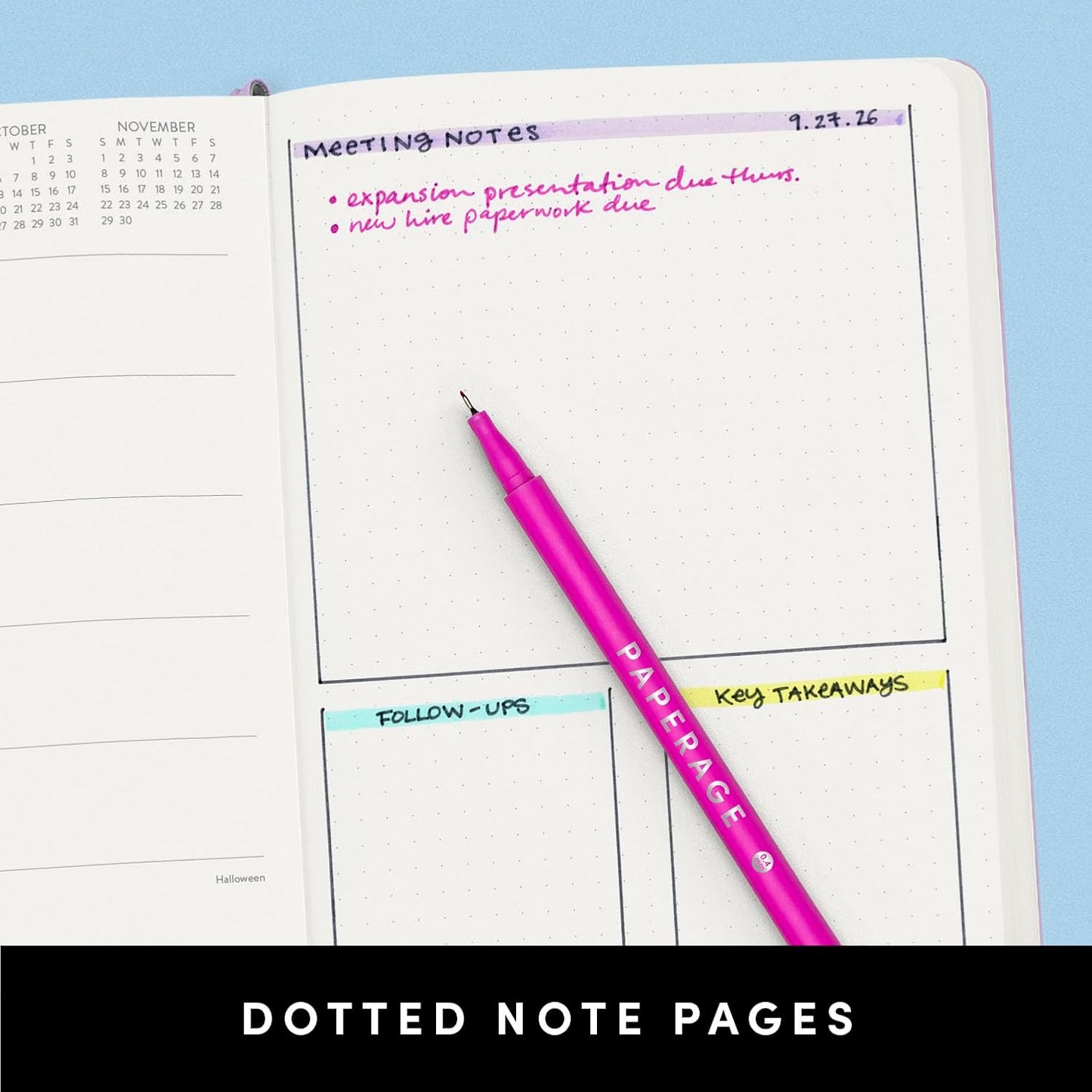 PAPERAGE 2026 Weekly & Monthly Planner, 12 Months (January 2026 - December 2026), 5.6 in x 8 in, Hardcover 2026 Planner with Weekly & Monthly Spreads, Note Pages, Stickers & Back Pocket – Raspberry