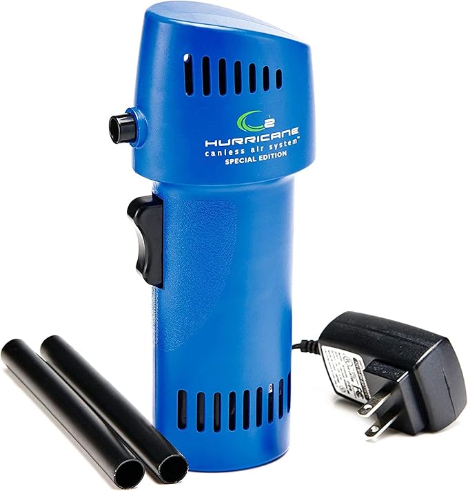 O2 Hurricane Compressed Air Duster – Powerful 200 MPH Cordless Compressed Air Cleaner, Rechargeable Mini Dust Fan Electric Blower for Computer, Keyboard, Electronics, Car Detailing Cleaning