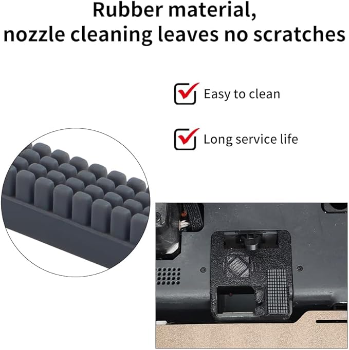 3D Printer Accessories for BambuLab P/X Series Nozzle Brush Replacement Kit - 3Pcs Nozzle Silicone Brush Consumables Cleaning Tool for 3D Printer Hotbed (X1/X1C/X1E)