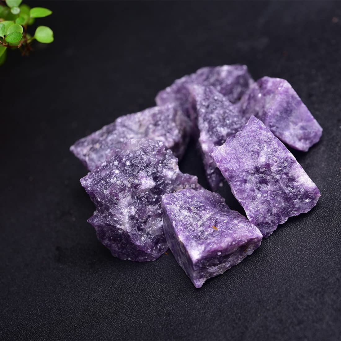 Lepidolite Raw Crystals, Large 1.25-2.0" Healing Crystals Natural Rough Stones Crystal for Tumbling, Cabbing, Fountain Rocks, Decoration, Polishing, Wire Wrapping, Wicca & Reiki
