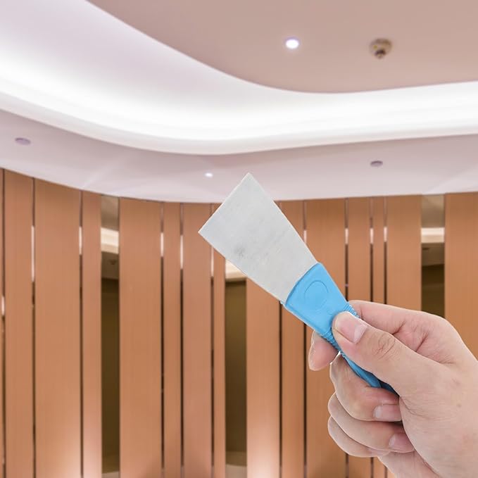 5PCS Putty Knife Scraper Set, 2inch Stainless Steel Paint Scraper, Spackle Knives, Taping Knife Tool for Repairing Drywall, Removing Wallpaper, Applying Mud or Plaster