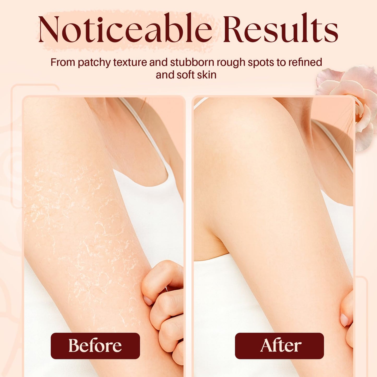 MYSTÉRE BEAUTÉ Himalayan Salt Body Scrub with Collagen & Rose Oil (12 oz) - Exfoliating Scrub for Cellulite, Acne, Scars & Stretch Marks - Deep Cleansing & Moisturizing - Natural Skin Care Gift