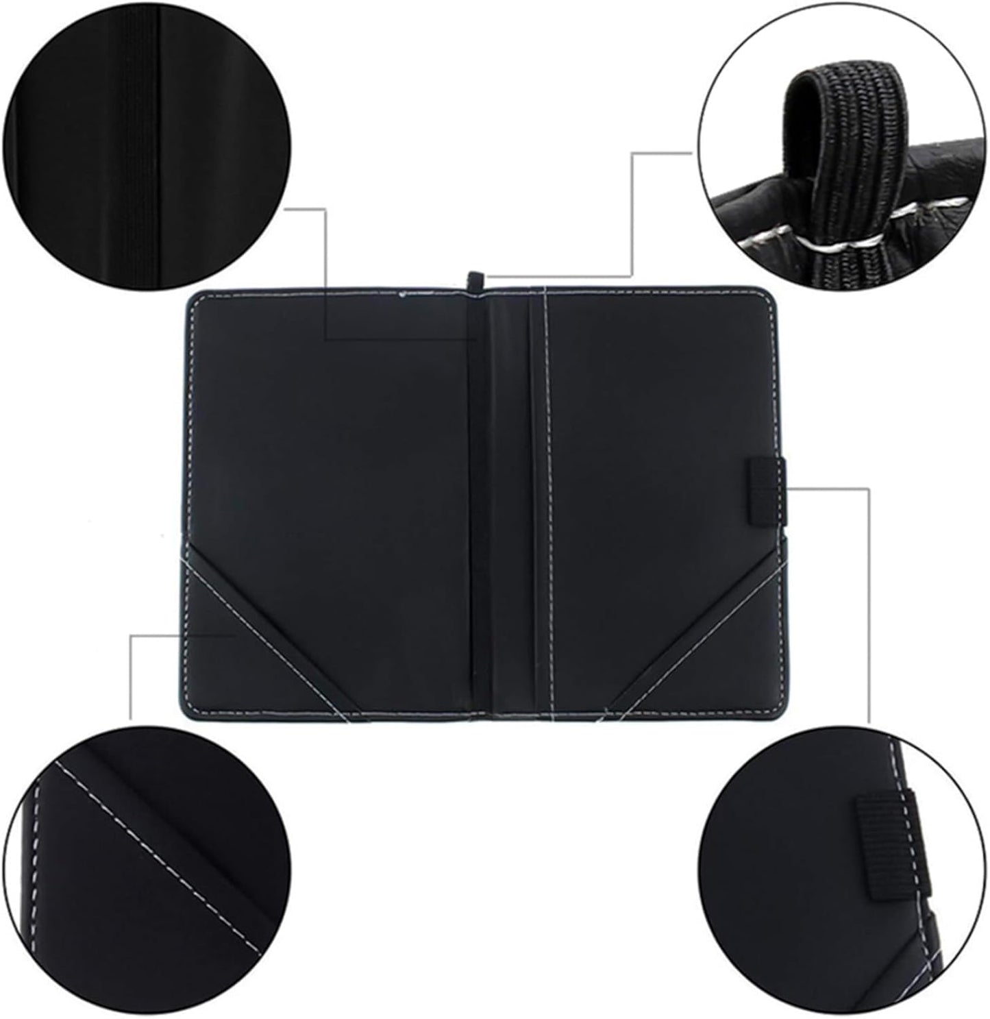 Golf Scorecard Book, Golf Scorecard Holder, PU Leather Scorecard Holder Cover Yardage Book Cover with Pencil & Golf Ball Marker Golf Score Counter Book for Men Women, Golf Yardage Book