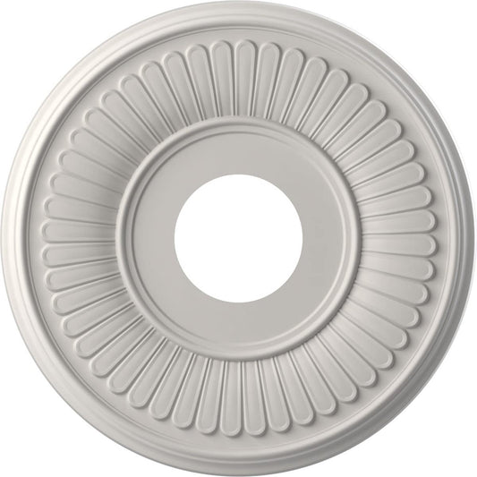 Ekena Millwork Cmp13Begbw Berkshire Thermoformed Pvc Ceiling Medallion (Fits Canopies Up To 5 3/4), 13Od X 3 1/2Id X 3/4P, Ultra