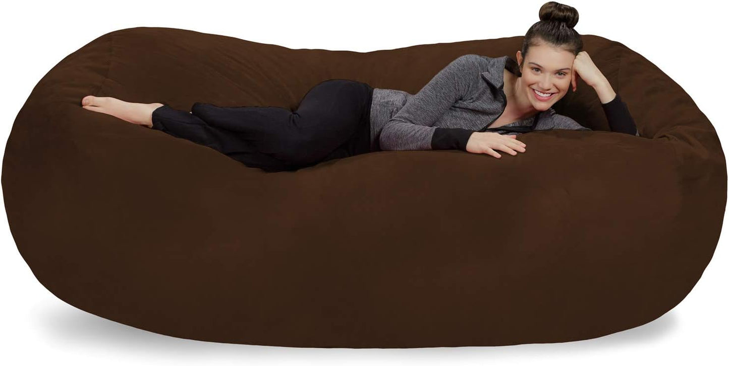 Sofa Sack Bean Bag Chair Cover, 7-5-feet, Chocolate