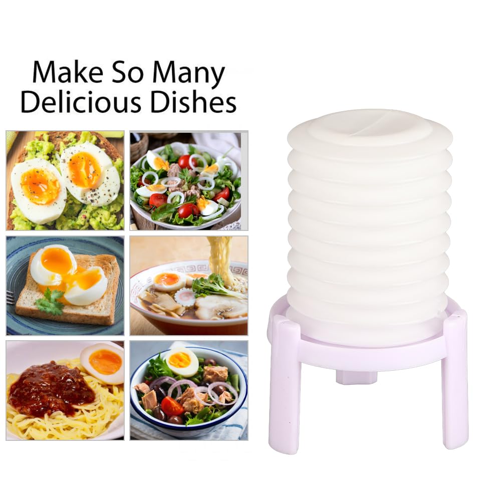 Boiled Egg Extractor, Portable Kitchen Tools Egg Shell Remover with Easy and Operation, Suitable for Boiled Eggs, for Home Kitchen or Catering Industry (White)