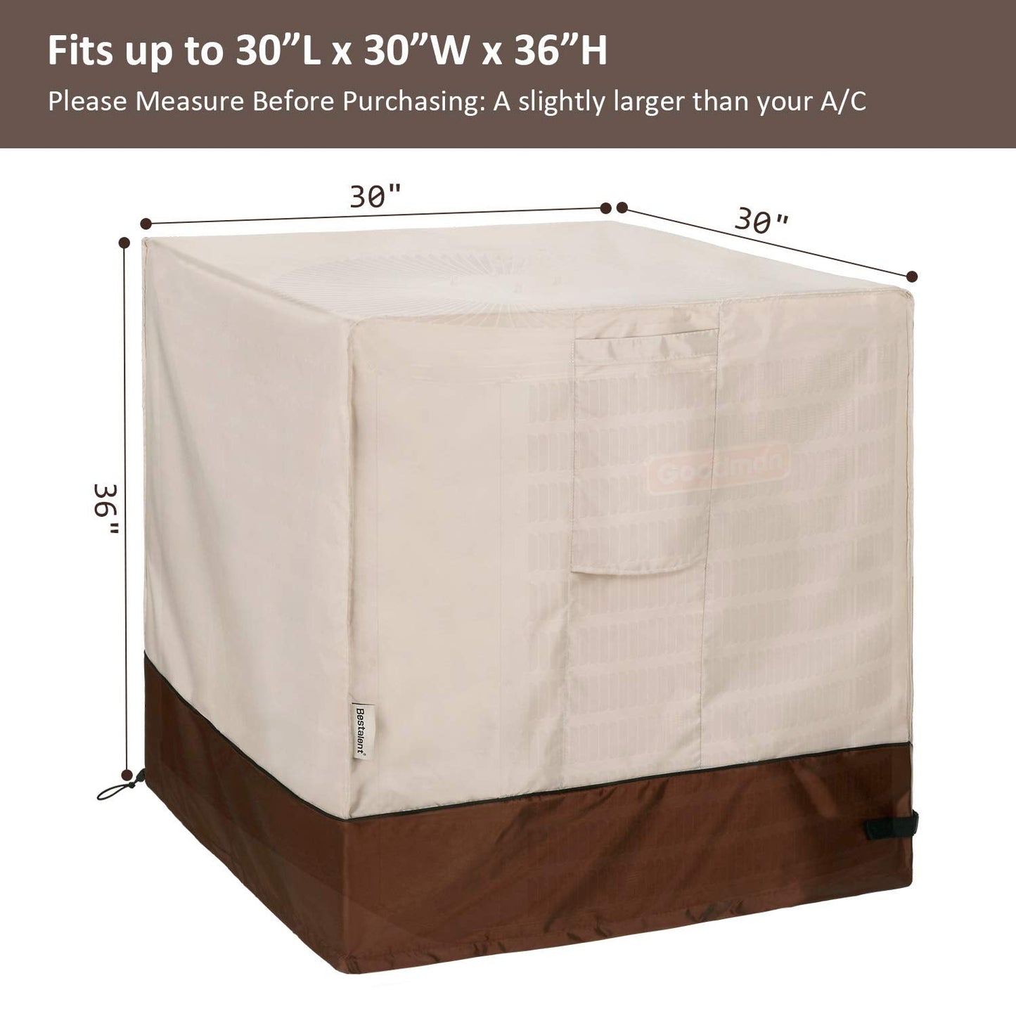 Bestalent Air Conditioner Cover For Outside Units Ac Covers Fits Up To 30 X 30 X 36 Inches