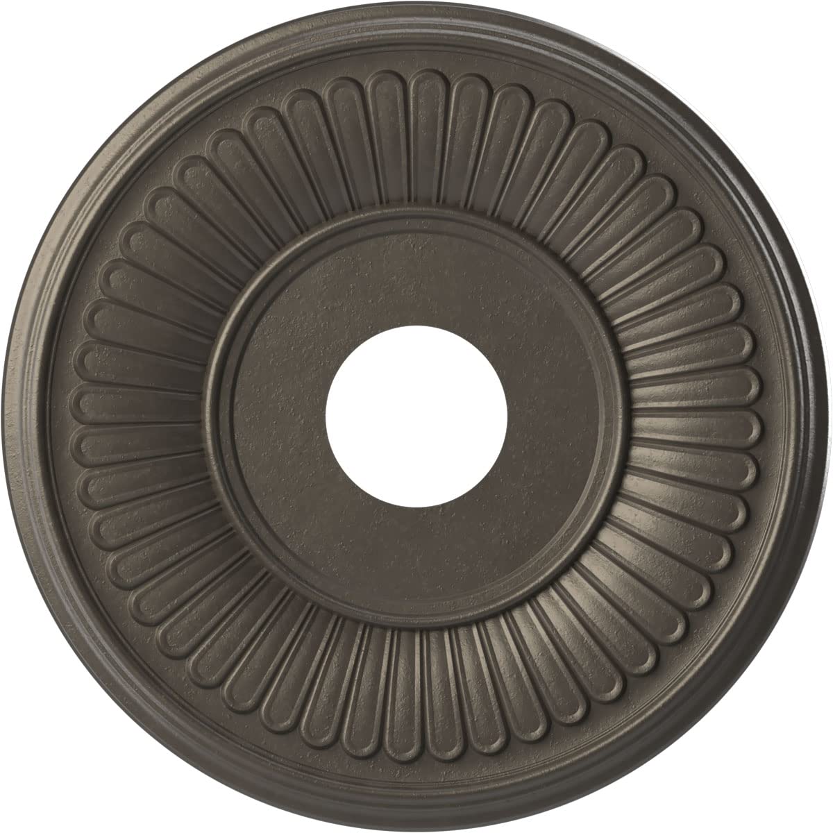 Ekena Millwork Cmp16Bedst Berkshire Thermoformed Pvc Ceiling Medallion (Fits Canopies Up To 7), 16Od X 3 1/2Id X 1P, Universal A