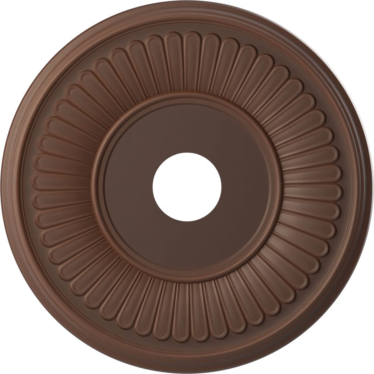 Ekena Millwork Cmp19Bedru Berkshire Thermoformed Pvc Ceiling Medallion (Fits Canopies Up To 8 3/8), 19Od X 3 1/2Id X 1P, Univers