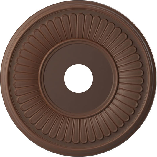 Ekena Millwork Cmp19Bedru Berkshire Thermoformed Pvc Ceiling Medallion (Fits Canopies Up To 8 3/8), 19Od X 3 1/2Id X 1P, Univers