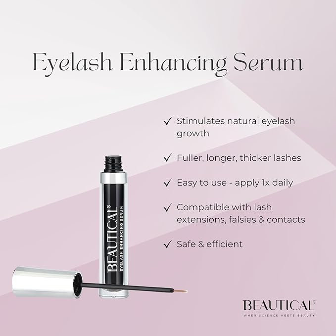 Eyelash Serum – Lash Enhancing & Conditioning Formula with Botanical Ingredients for the Appearance of Fuller, Shinier & Healthier-Looking Lashes – Nourishing Lash Care, 3ml