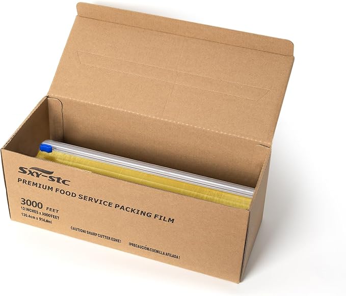 12 Inch x 3000 Feet Plastic Cling Wrap Pack of 2