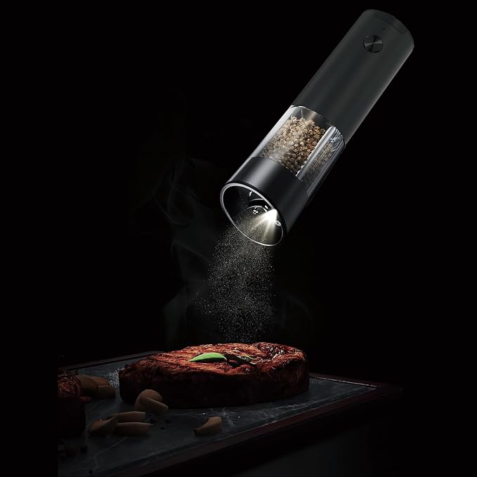 Automatic Electric Salt and Pepper Grinder Set with Adjustable Coarseness, 95ml Capacity, Battery Operated Spice Grinder, Perfect Kitchen Gadget Gift and Housewarming Gift
