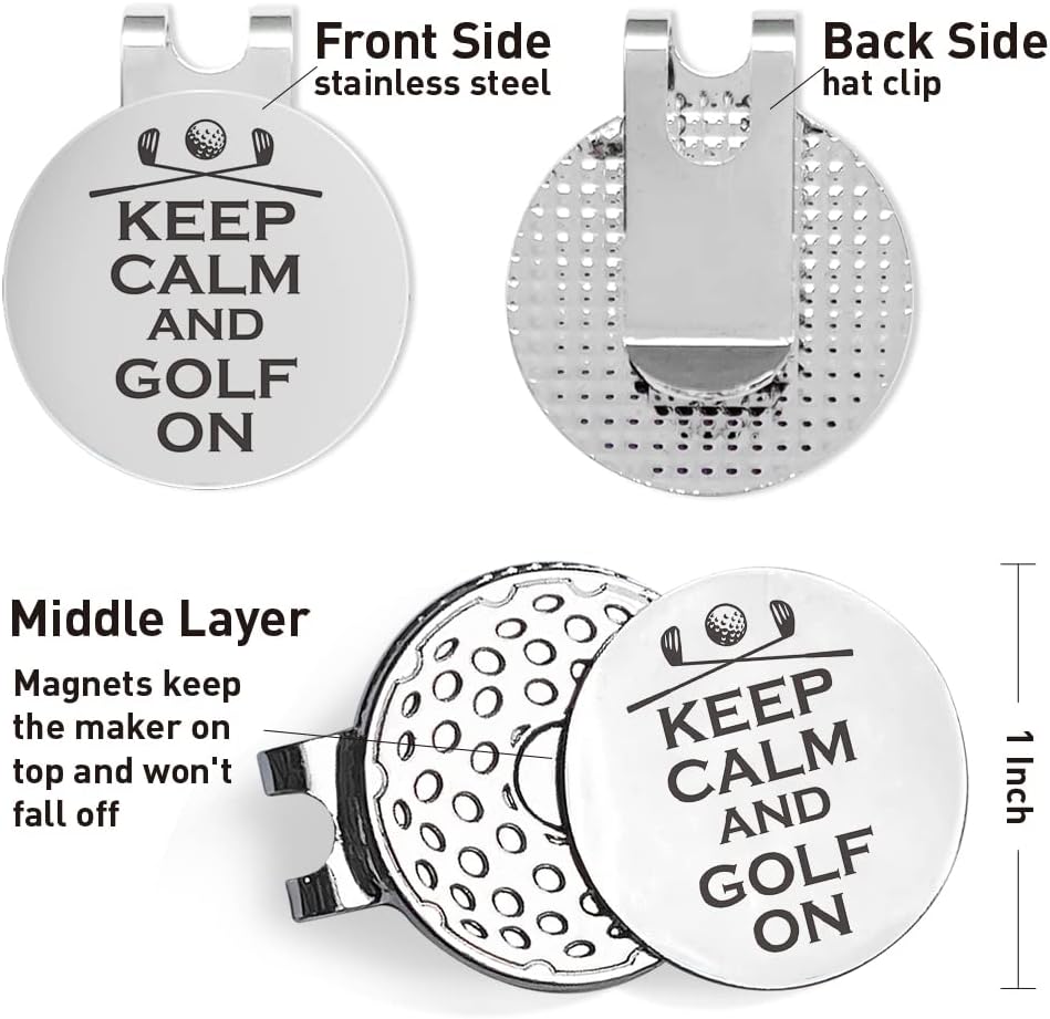 QVUXZ Golf Ball Marker Gifts for Men Women Golfers, Golf Lover Birthday Christmas, Golfing Gifts for Boyfriend Him