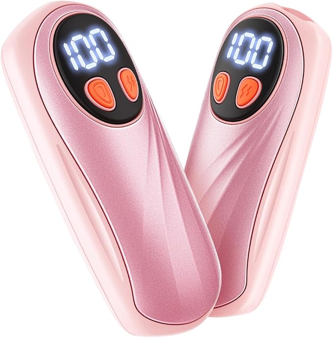 Hand Warmers Rechargeable 2 Pack, 6000mAh Electric Hand Warmers, 5-Level Heating with Battery Display, Reusable Portable Pocket Heater, Gifts for Christmas, Outdoor, Golf, Travel, Hunting, Camping