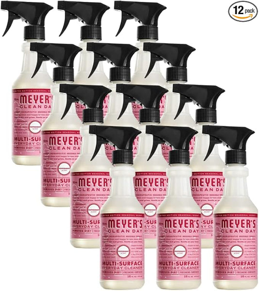 Mrs. MEYER'S CLEAN DAY Multi-Surface Cleaner, Peppermint, 16 Fl Oz. (Pack of 12)