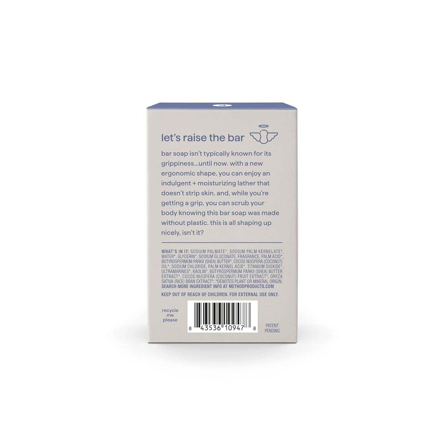 Method Bar Soap, Simply Nourish, Coconut, Rice Milk + Shea Butter notes, Plastic Free, 2 bars, 5oz each