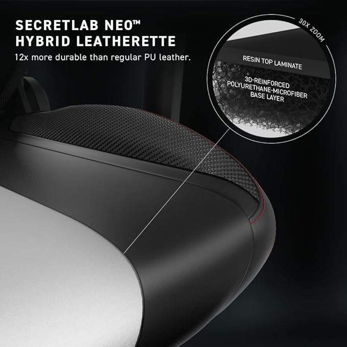 Secretlab Titan Evo Stealth Gaming Chair - Reclining, Ergonomic & Comfortable Computer Chair with 4D Armrests, Magnetic Head Pillow & 4-Way Lumbar Support - Black - Leatherette