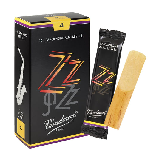Vandoren SR414 Alto Sax ZZ Reeds Strength 4; Box of 10