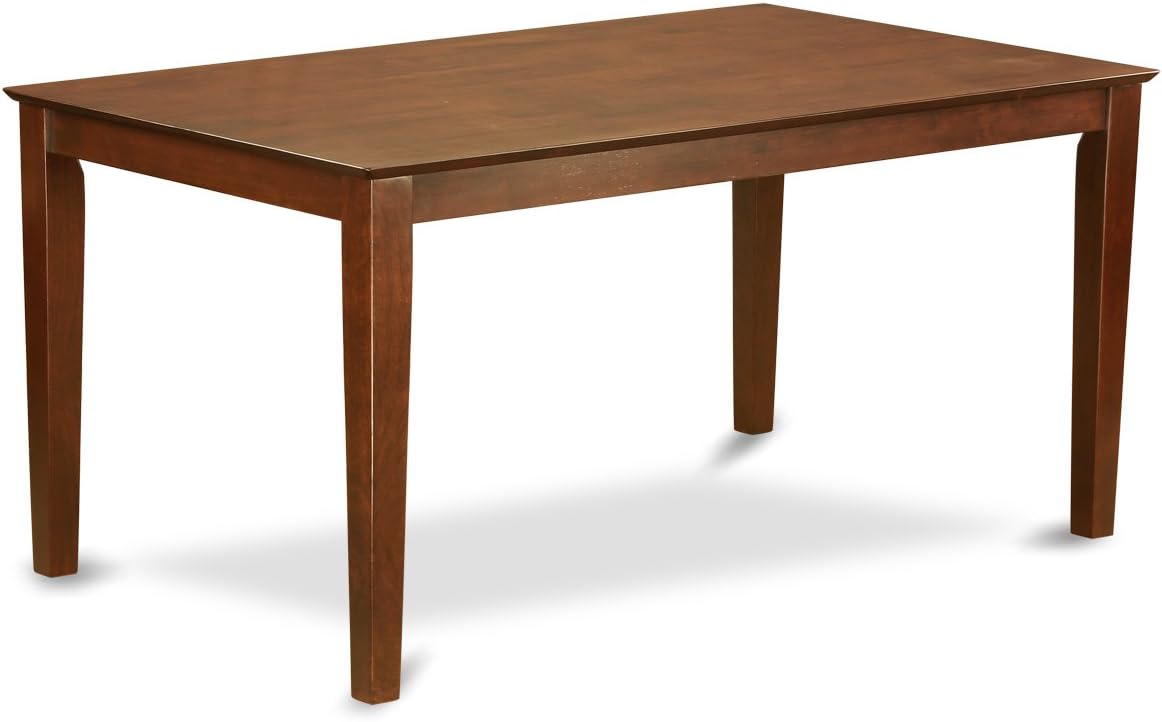 East West Furniture CAIP6-MAH-C 6 Piece Modern Dining Table Set Contains a Rectangle Wooden Table and 4 Linen Fabric Upholstered Chairs with a Bench, 36x60 Inch, Mahogany