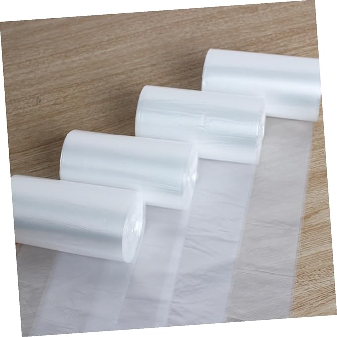 2 Rolls Transparent Heavy-duty Trash Bags Disposable Thickened Garbage Liners Strong Rubbish Bags for Kitchen Household Waste