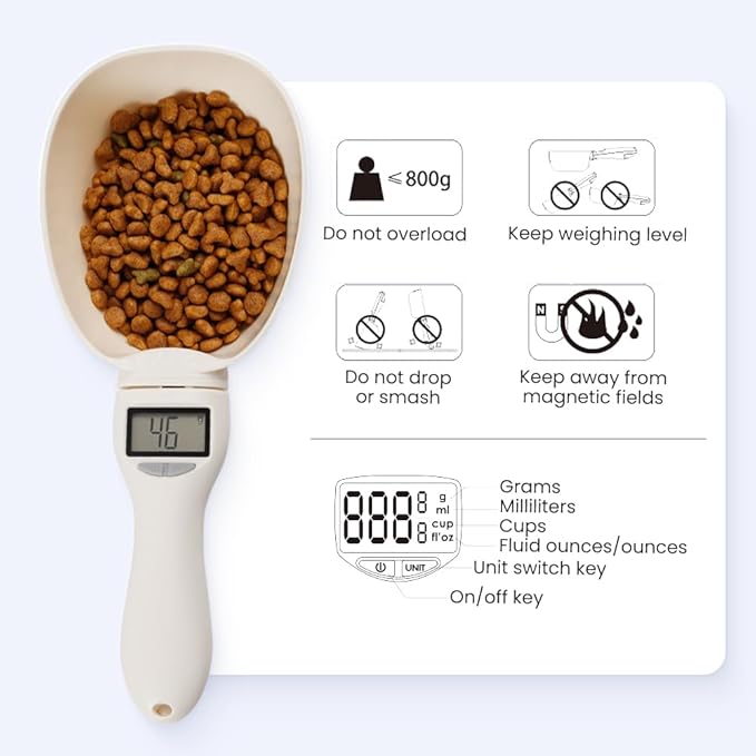 Digital Measuring Spoon, 2026 New Digital Food Measuring Scoop Scale 800g / 0.1g High Precision with LCD Screen, Household Weighing Scoop for Kitchen (2Pcs)