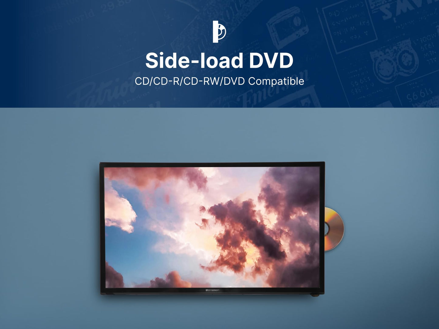 Emerson Estd-2400 24 Class Hd Smart Tv With Built-In Dvd Player | 720P Led Display, Wi-Fi Streaming, Hdmi, Usb & Rca Inputs | Sp