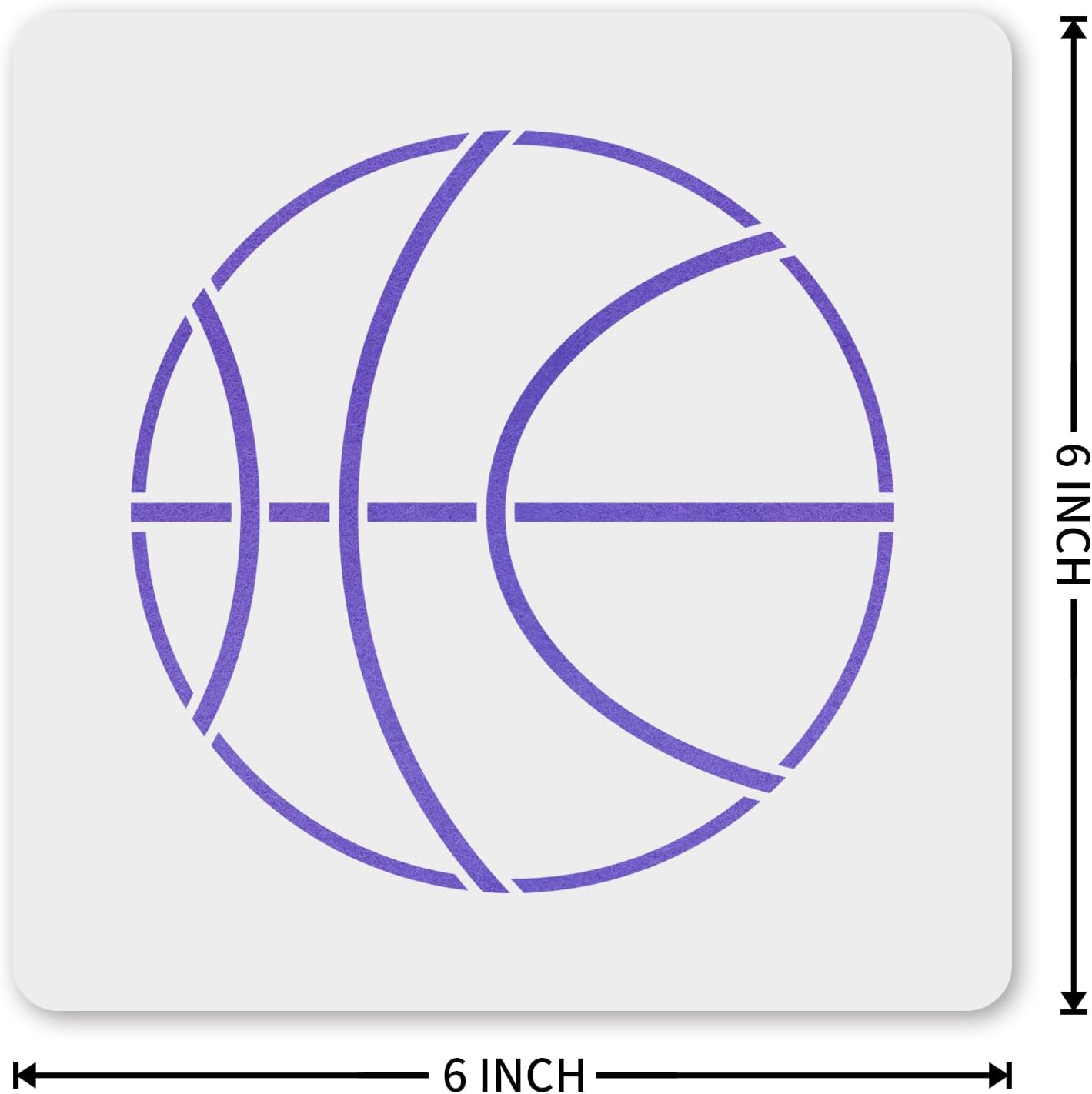 MAGJUCHE Basketball Stencil 6 Inches, Reusable Sport Stencil for Painting DIY Crafts Decor