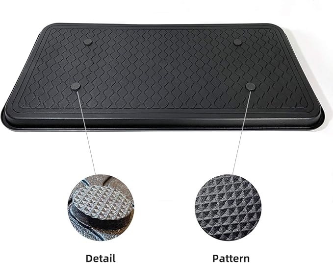 Finorder Multi-Purpose Boot Trays, Set of 2 Black All Weather Heavy Duty Shoe Trays, Pet Feeding Mat, Use for Indoor and Outdoor, 30" x 15" x 1.2"