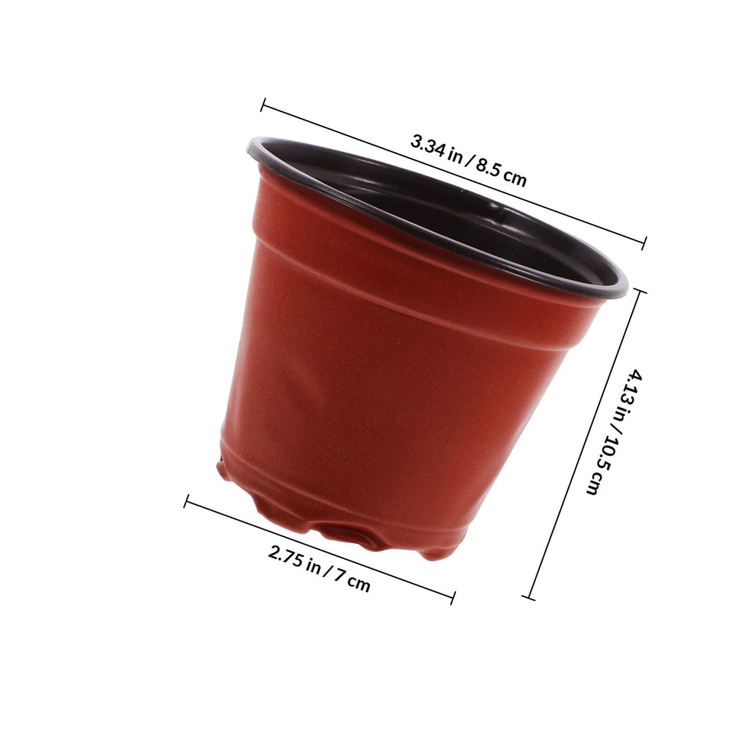 Homoyoyo 100pcs Plastic Plant Nursery Pots with Nutrient Cups Dual-Color Seedling Planter for Strawberry Cuttings and Flower Propagation Gardening Supplies