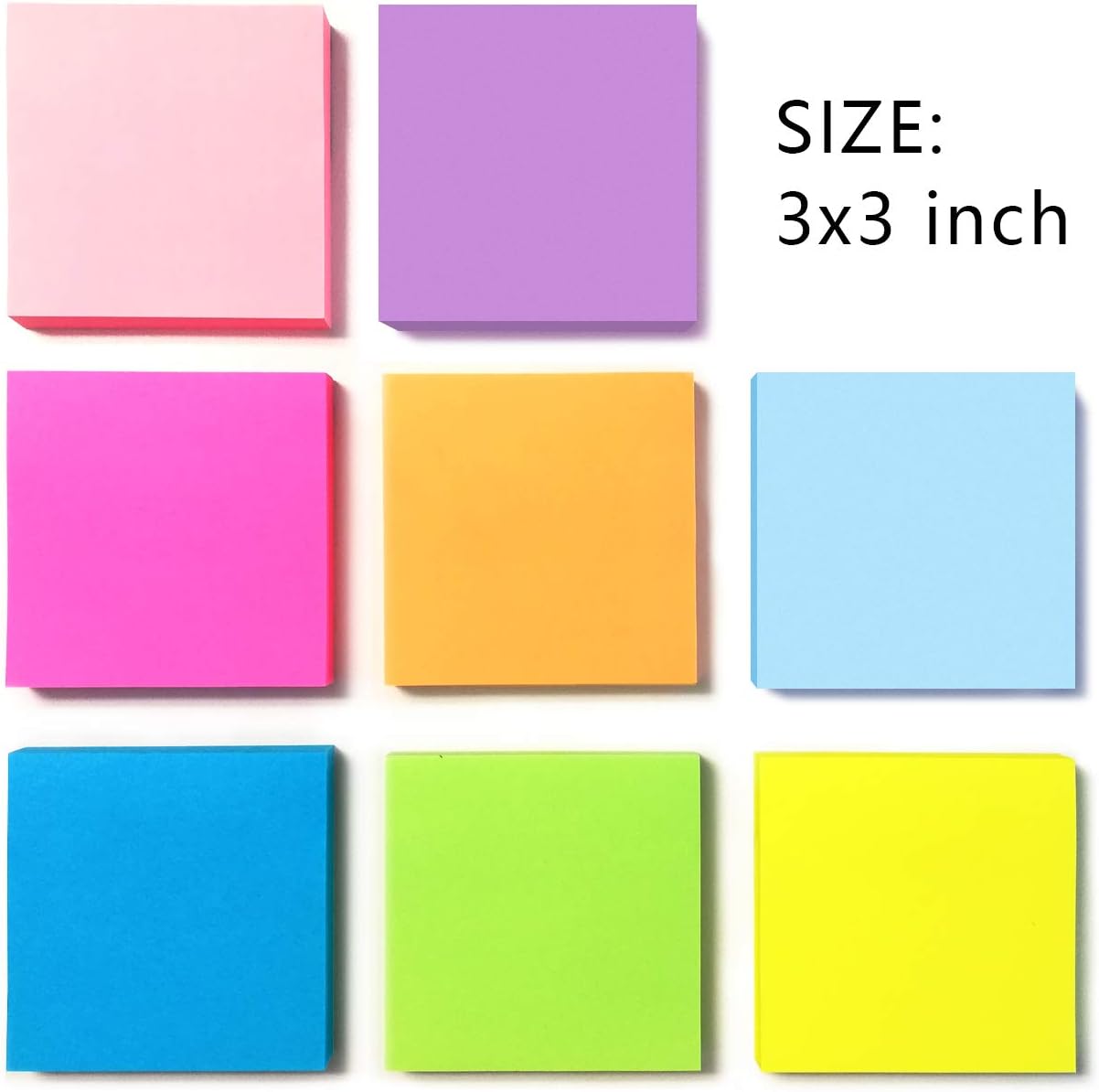 16 Pads Pop Up Sticky Notes 3x3 Refills Bright Colors Self-Stick Notes Pads Super Adhesive Sticky Notes Great Value Pack