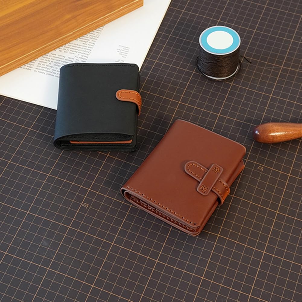ANATTASOUL DIY Wallet Kits for Men Brown Trendy Credit Card Wallet Kit Set DIY Men's Classic Craft Tools Billfold Kit Handmade Wallet Gifts for Dad Friends Boyfriends Family