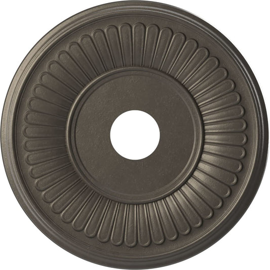 Ekena Millwork Cmp19Bedst Berkshire Thermoformed Pvc Ceiling Medallion (Fits Canopies Up To 8 3/8), 19Od X 3 1/2Id X 1P, Univers