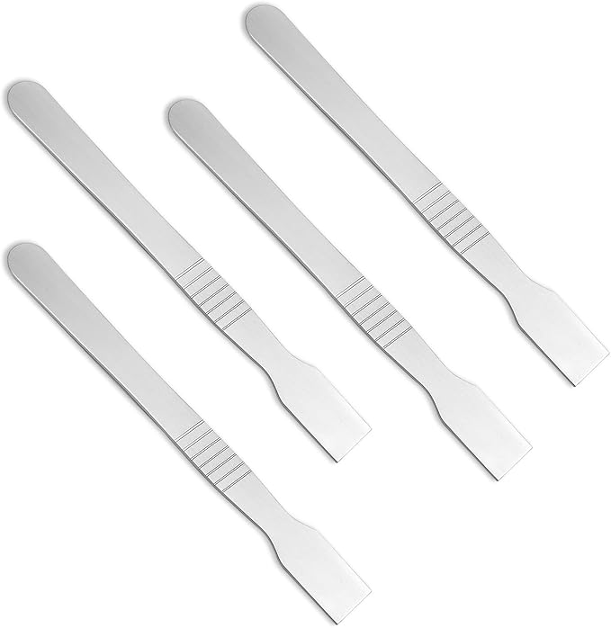 4 PCS Small Metal Scraper Tool - Multi-Purpose Metal Scraper Tool, Non-Scratch Stainless Steel Cleaning Blades, Multi-Use Scraping Cleaning Tools for Removing Oil Stains, Labels, Food, Dirt