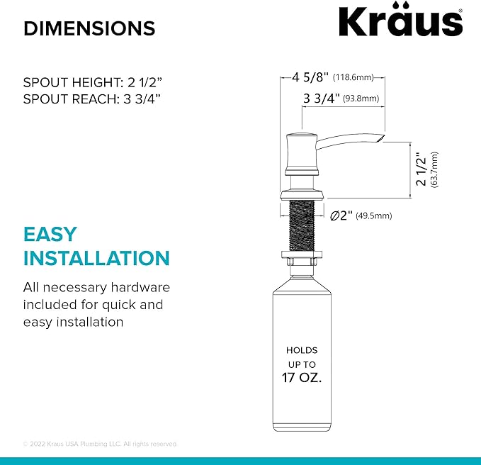 KRAUS Kitchen Soap and Lotion Dispenser in Oil Rubbed Bronze, KSD-54ORB