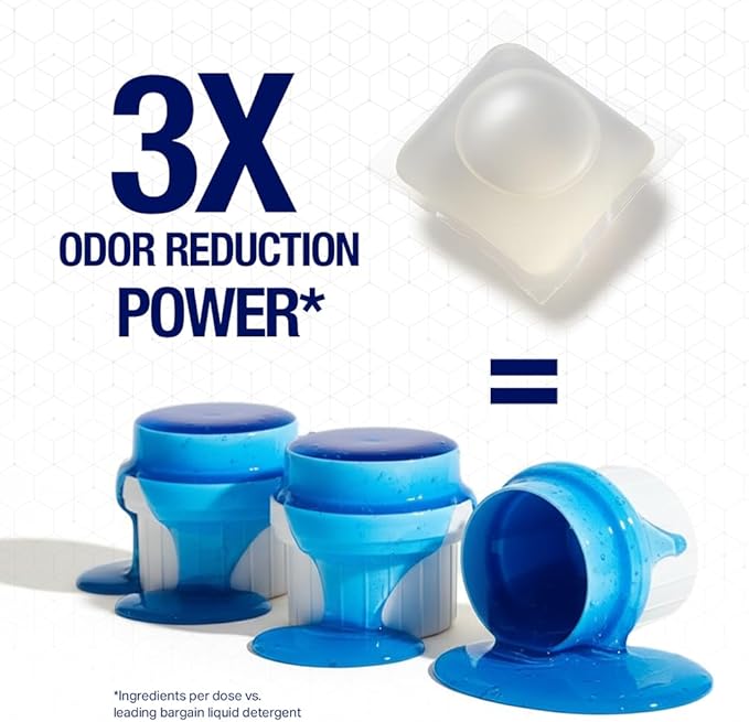 HEX Performance Laundry Packs, Unscented, 75ct - Designed for Activewear, Eco-Friendly