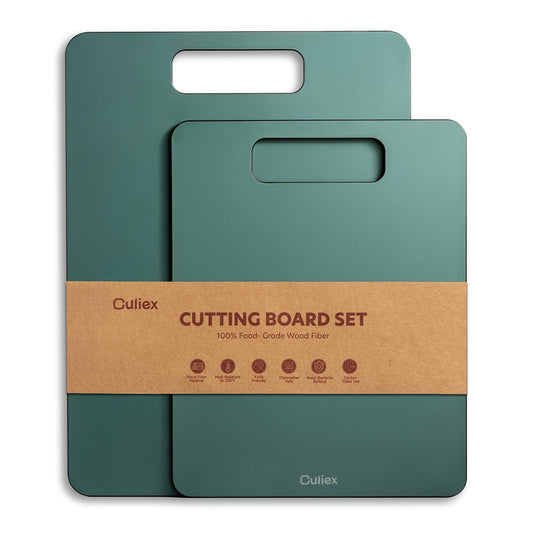 Culiex Wood Fiber Cutting Board Set of 2, Dishwasher Safe, Non-Toxic Cutting Board for Kitchen, BPA Free, Non-Slip, Non-Porous Composite Chopping Board, Mothers Day Gifts for Mom