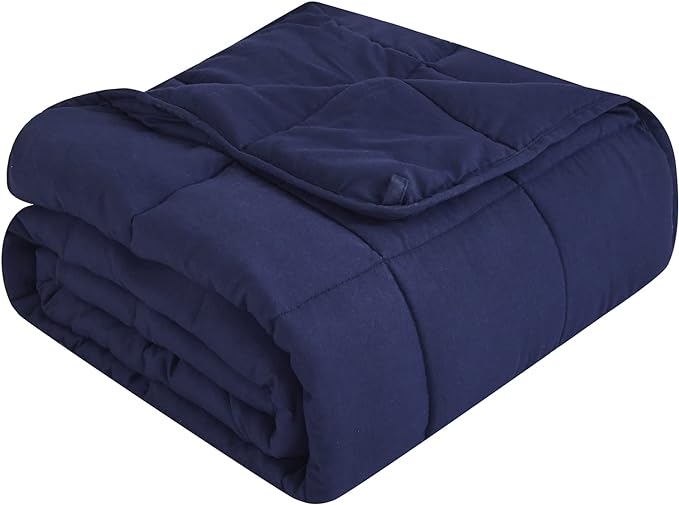 Topcee Weighted Blanket (7 lbs, 40" x 60") Cooling Throw Heavy Blanket for Sleeping Apply to 60-90 lbs, Soft Thick Breathable Blanket with Glass Bead, Easy Care