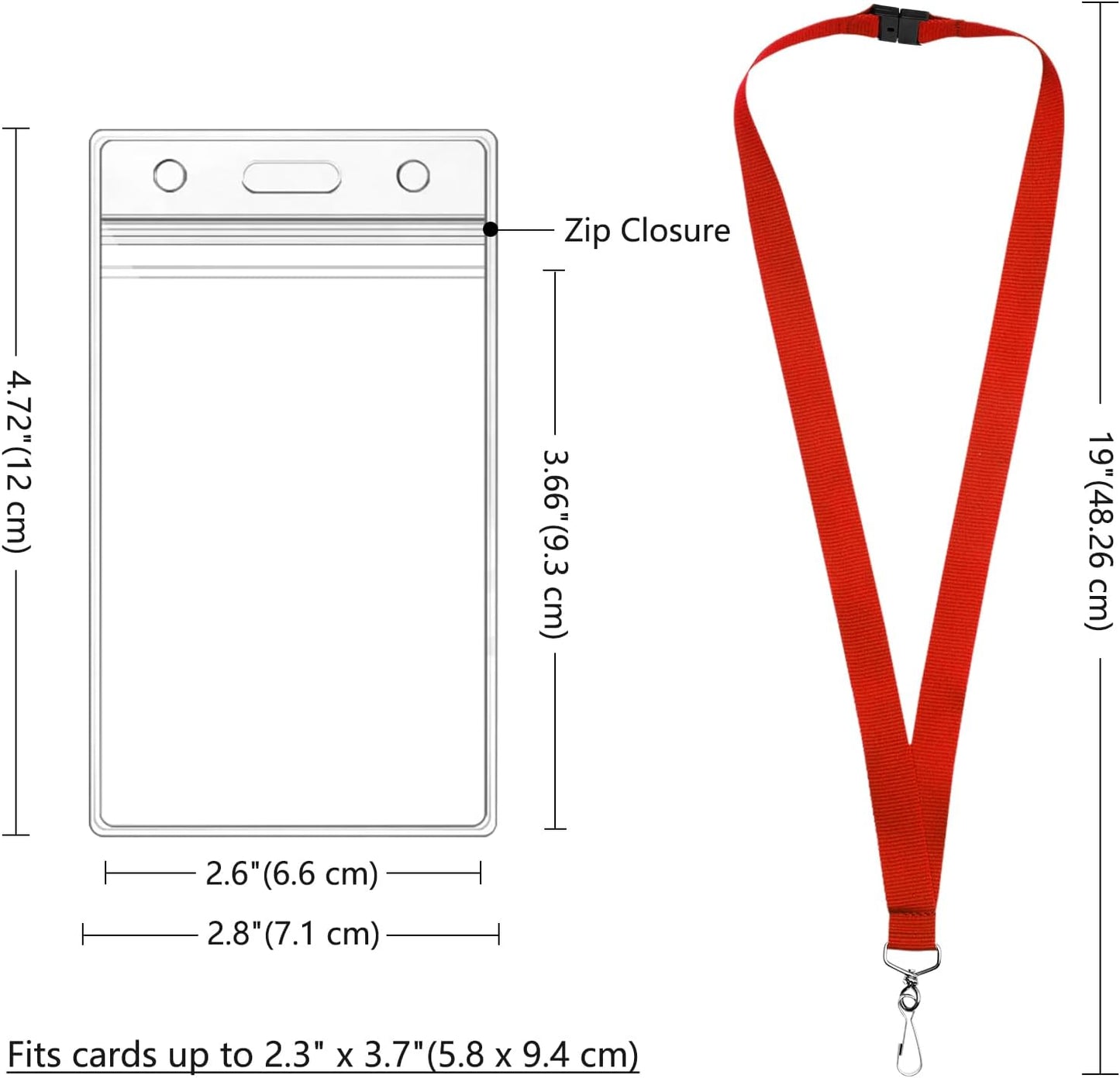 24-Pack Rainbow Breakaway Lanyards with Waterproof Badge Holders, Polyester Neck Straps for ID Cards, Events, Office, and Schools
