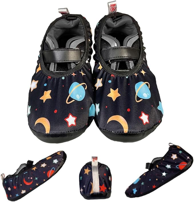 Premium Adult and Kid Shoe Covers - Keep your space clean: Home, Car, After Sports, Suitcase, Classroom - Durable, Machine-washable, Non-slip, Reusable (1 pair)