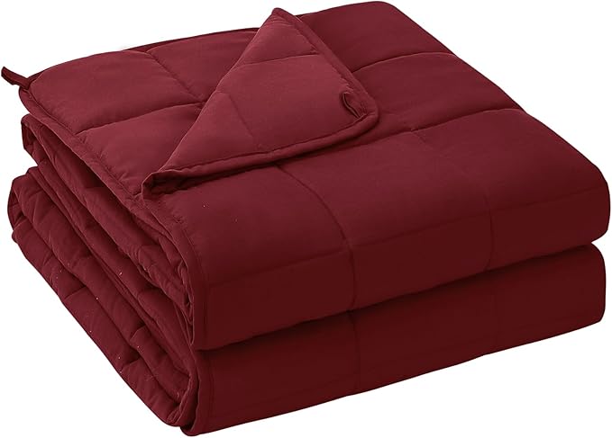 yescool Weighted Blanket for Adults (20 Lbs, 60”X 80”, Red) Heavy Thick Bed Blanket Queen/Full Size for Sleeping Perfect for 190-210 Lbs, Cozy Gifts for Women, Machine Washable