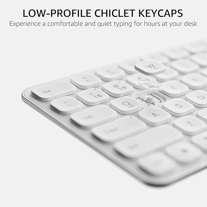 Rapoo Wireless Keyboard and Mouse Combo, Blade-Series E9310M 99-Key Ultra-Thin Keyboard and M300G Silent Mouse, Support 4 Devices, Quiet, Compact, Battery Powered, for Windows/Mac/Linux/Chrome