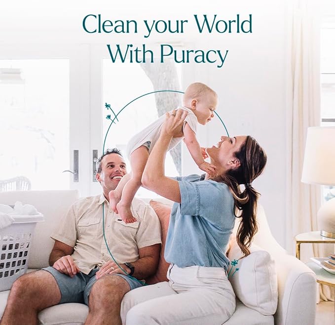 Puracy Wood Floor Cleaner Concentrate - pH Neutral Plant-Powered Hardwood & Wooden Floor Cleaner - Residue-Free Non-Sticky Cleaning Solution As Seen on TikTok (Blue Sage & Driftwood, 16 fl oz)