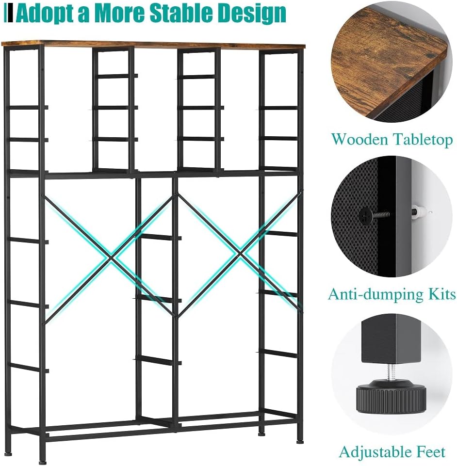 Dresser for Bedroom with 18 Drawers, Tall Fabric Storage Dresser, Chest of Drawers for Closet, Nursery, Bedside, Living Room, Laundry, Entryway, Hallway (Black)
