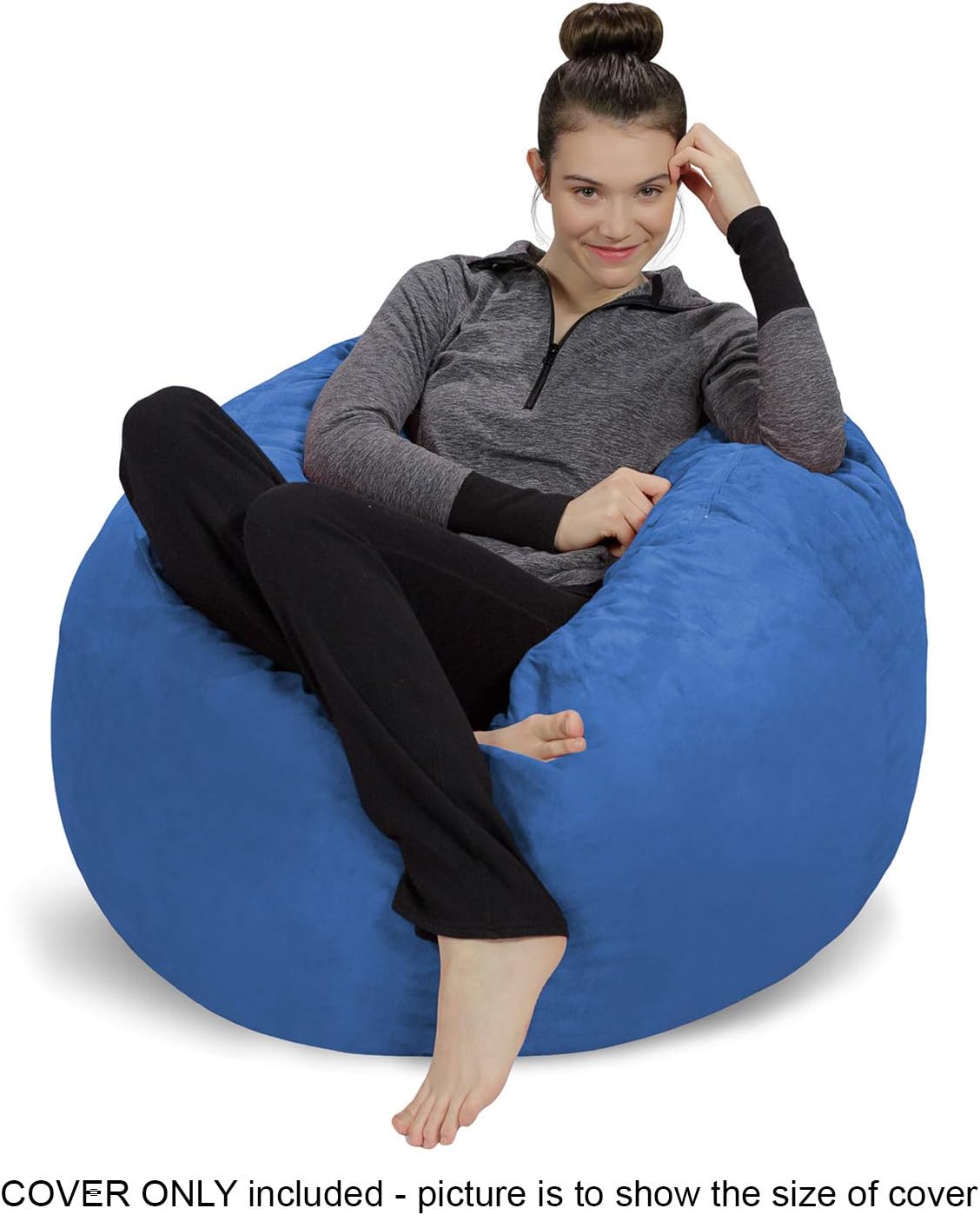 Sofa Sack Bean Bag Chair Cover, 3 Foot, Royal Blue