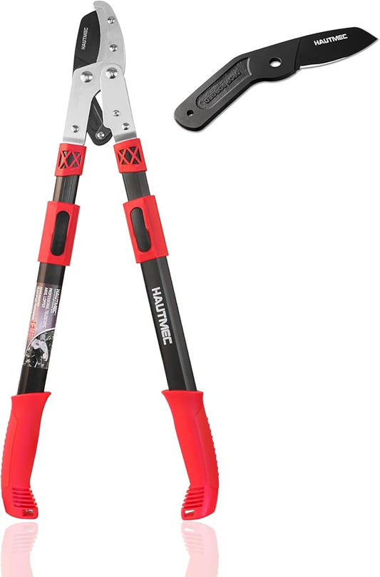 HAUTMEC Anvil Loppers for Tree Trimming Heavy Duty, Extendable 27-37'' Garden Loppers with Compound Action System, 2" Cutting Capacity,with replacement blades, HT0461